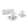 Conjunto de 2 chávenas em porcelana